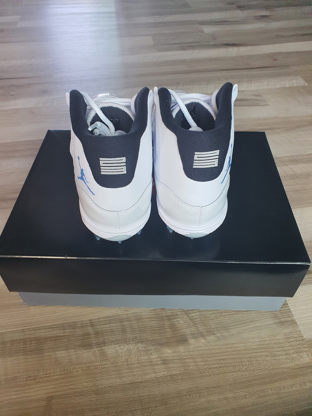 Lot Of 3 Air Jordan 11 Mid TD Football Cleats Legend Blue Mens Sz 10.5 - 9.5 - 8 - Picture 8 of 12